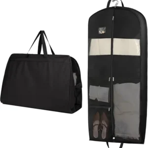 df5b350b9b07496b9175858fd1cedcb3-goods Durable Canvas Garment Bag for Suits, Dresses & Coats